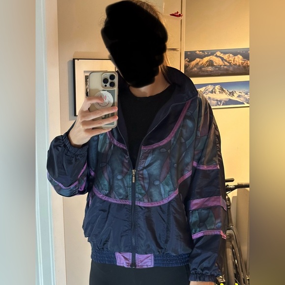 Purple and Navy Vintage Jacket - Picture 5 of 8